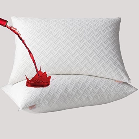 Waterproof Cooling Bamboo Soft Pillowcase Protective Covers Queen Set of 2